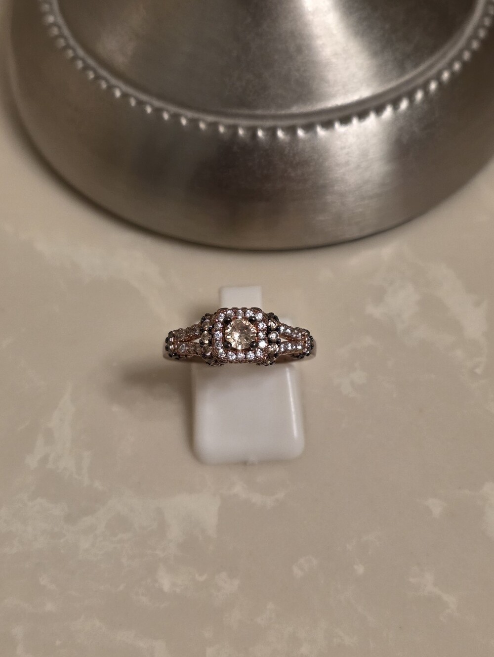 Rose Gold and CZ Ring Size 7.5
